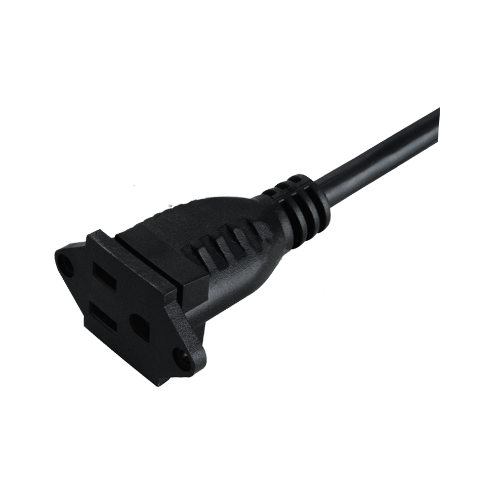 FT-3B2 美规三芯插头对插带固定连接器尾座UL认证电源线