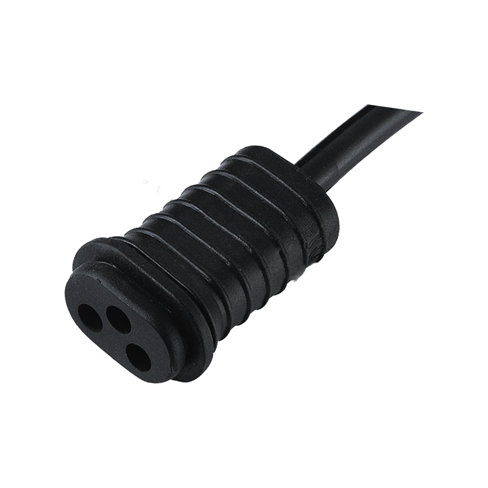 FT-4D 美规三芯椭圆形三圆针插头对插长款插座UL认证电源线